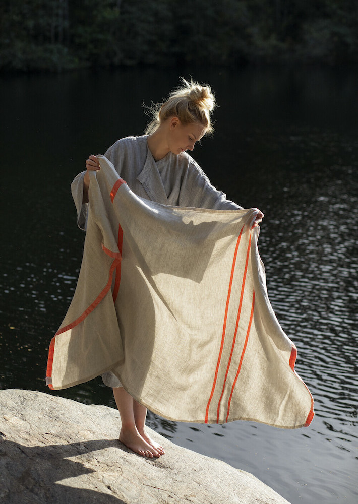 かわいい新作 USVA KANKURIT（ラプアン LAPUAN – 95x180cm towel multi-use フェイスタオル