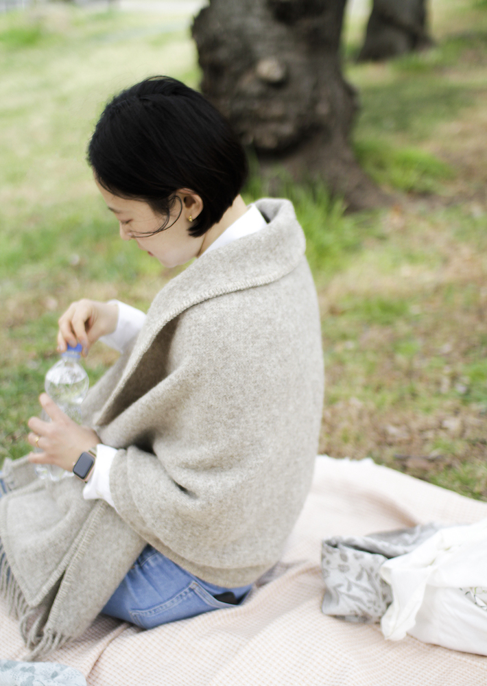 UNI pocket shawl（melange beige） - LAPUAN KANKURIT（ラプアン 