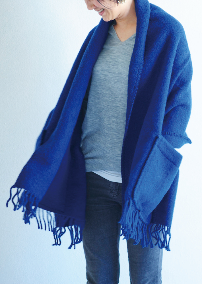 UNI pocket shawl（blueberry） - LAPUAN KANKURIT（ラプアンカンクリ）