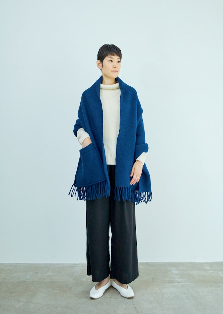 UNI pocket shawl（blueberry） - LAPUAN KANKURIT（ラプアンカンクリ）