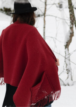 UNI pocket shawl（dark red） - LAPUAN KANKURIT（ラプアン