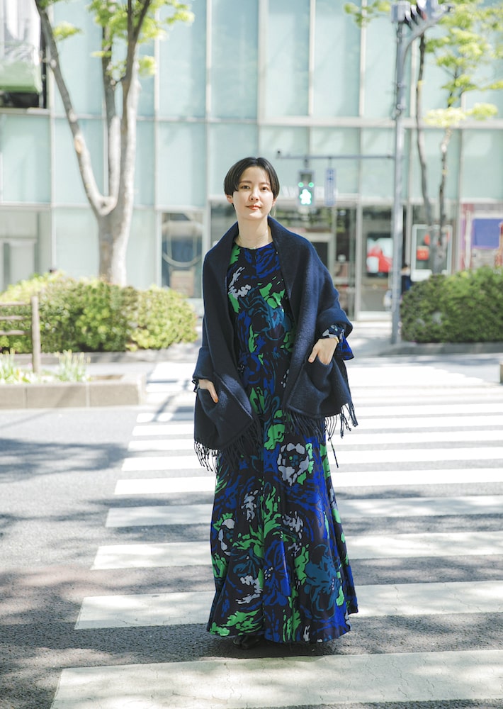 UNI pocket shawl （midnight blue） – LAPUAN KANKURIT（ラプアン  